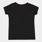 Girls Cotton T-Shirt, Black, small image number null