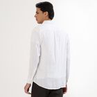 Men's Rich Eggshell White Cotton Classic Collar Casual Shirt, Off White, small