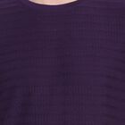 Men's Round Neck Half Sleeves T-Shirt , Purple, small image number null