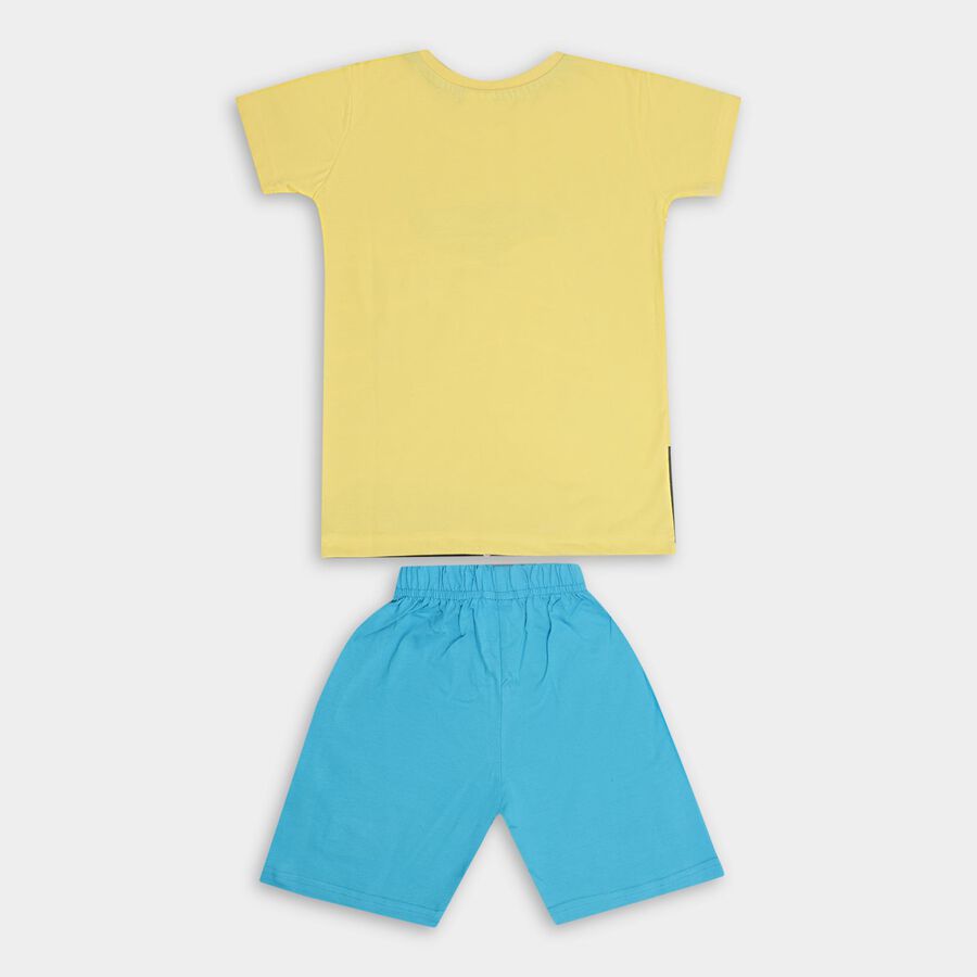 Boys' 100% Cotton Knit Baba Suit , Yellow, large image number null