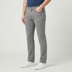 Men's Grey Slim Fit Solid Jeans, हल्का ग्रे, small
