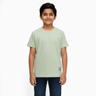 Boys' 100% Cotton Half Sleeves T-Shirt, हल्का हरा, small image number null