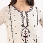 Women's Black Cotton Round Neck Solid Kurta, Black, small