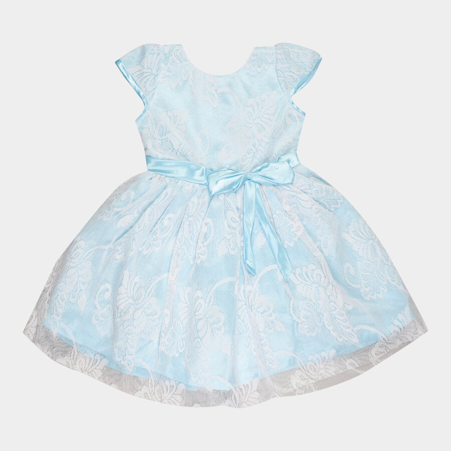 Girls All Over Print Frock, White, large image number null
