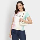 Ladies' Cotton Round Neck T-Shirt, Pink, small image number null
