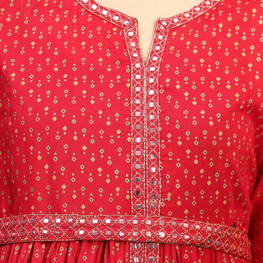 Ladies' Kurta, रानी (फ्यूशिया), large image number null