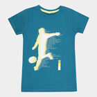 Boys Round Neck T-Shirt, टील ब्लू, small image number null
