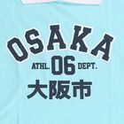 Girls Aqua Blue Cotton Polo Neck Graphic T-Shirt, Aqua, small image number null