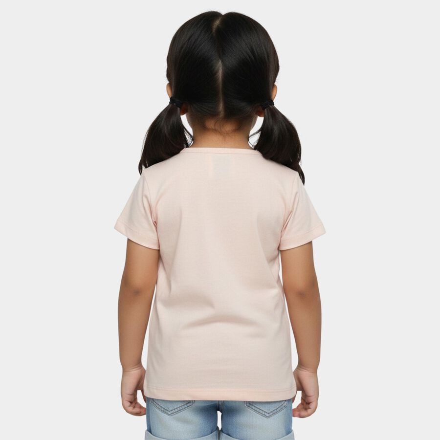 Girls' T-Shirt, हल्का गुलाबी, large