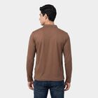 Men's Brown Polo Neck Polo T-Shirt, भूरा, small
