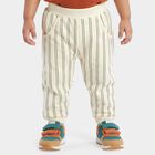 Infants' Cream Jogger Fit Striped Pyjama, ऑफ व्हाइट, small
