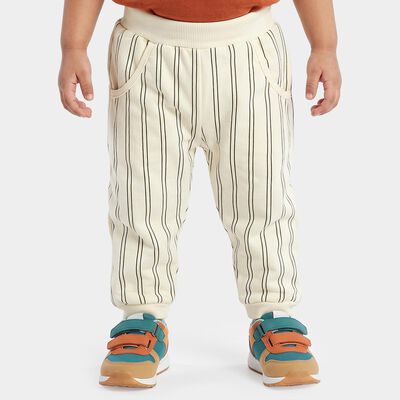 Infants' Cream Jogger Fit Striped Pyjama