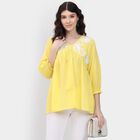 Ladies' 100% Cotton Kurti, Yellow, small