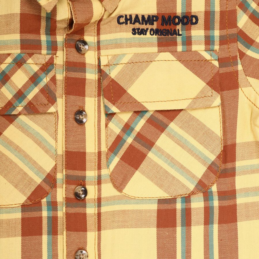 Boy's Cotton Casual Shirt, Mustard, large image number null