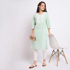 Ladies' 100% Cotton Kurta , Light Green, small image number null