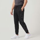 Men's Black Jogger Fit Graphic Printed Cotton Blend Pyjama, Black, small