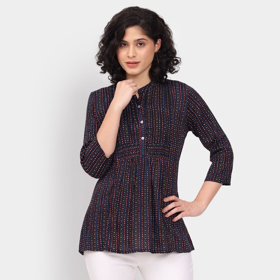 Ladies' Kurta, Navy Blue, large image number null