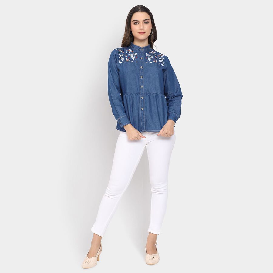 Ladies' Shirt , Mid Blue, large image number null