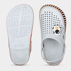Boys' Grey Slingback Clog Sandals, ग्रे, small
