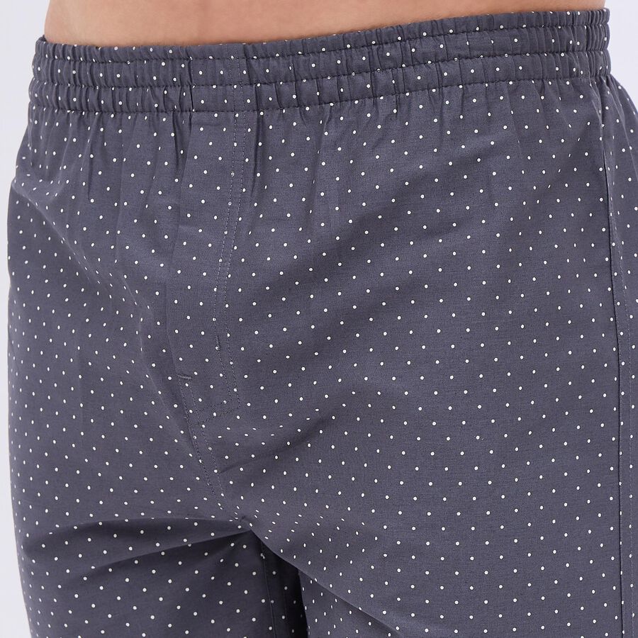 Men's 100% Cotton Boxers, गहरा ग्रे, large image number null