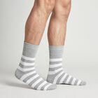 Men's Regular Fit Striped Pack of 2 Socks ( Blue, Grey ), Navy Blue, small