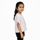 Girls' Off-White Round Neck Casual T-Shirt, ऑफ व्हाइट, small image number null