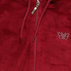 Girls Deep Crimson Red Hooded Casual Hipster Set, Maroon, small image number null