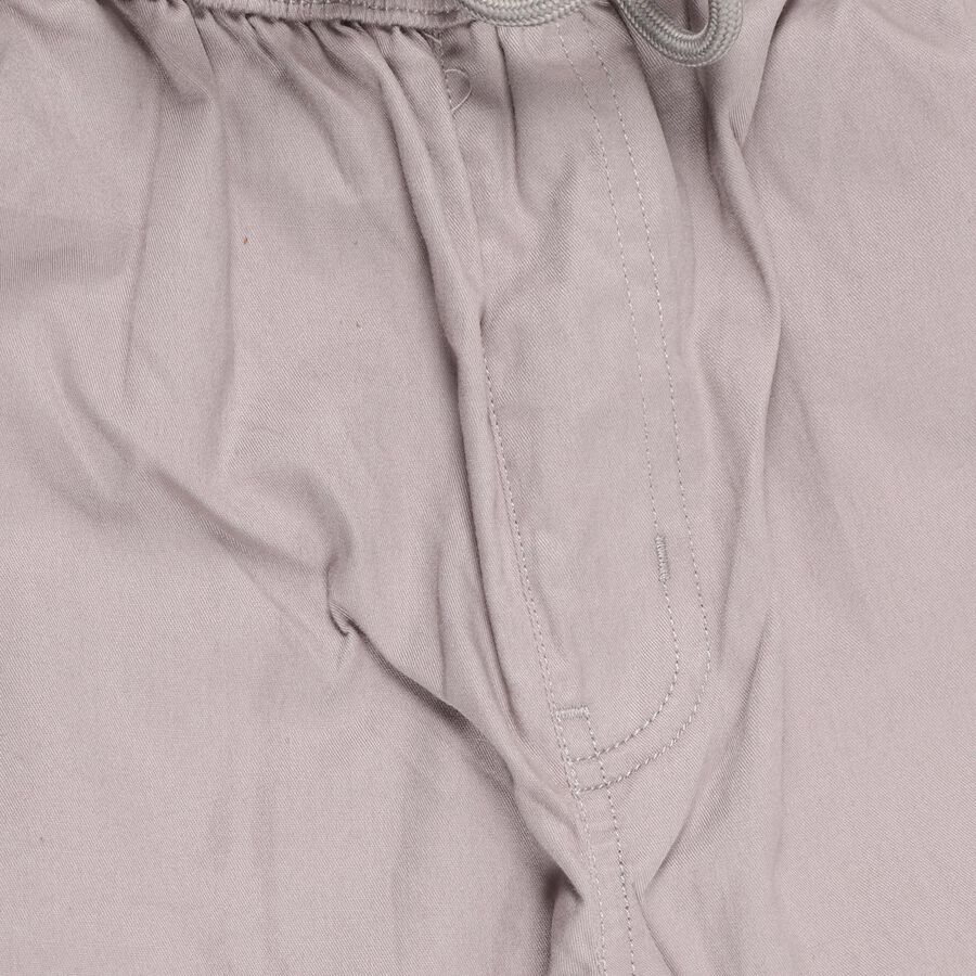 Boys Light Dusty Lavender Regular Fit Drawstring Trousers, Light Grey, large image number null