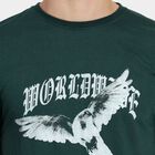 Men's Round Neck Half Sleeves T-Shirt, गहरा हरा, small image number null