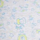 Infants Cotton Printed Baba Suit, Melange Light Grey, small image number null