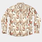 Boys Brown Cotton Long Sleeve Collared Casual Shirt, Brown, small