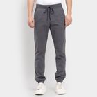 Men's Slim Fit Casual Trousers , Melange Blue, small