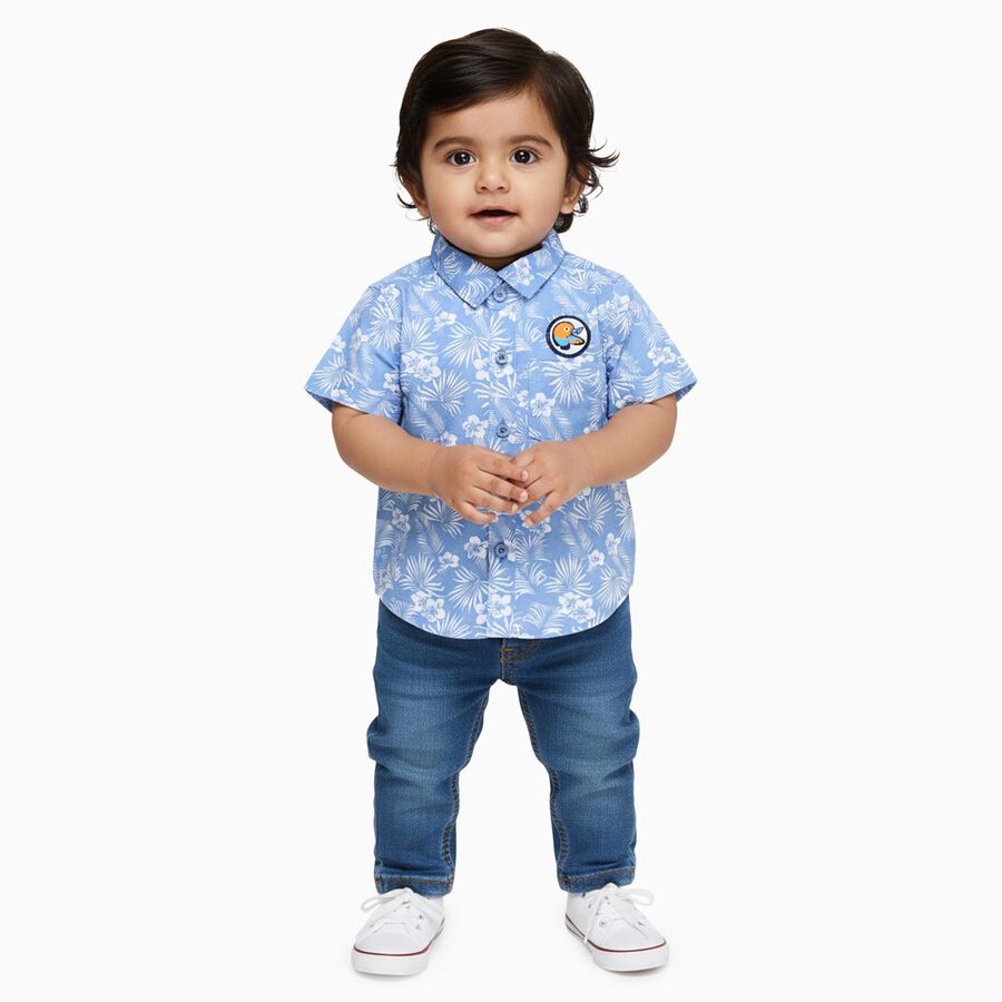 Infants' Shirt, Mid Blue, large image number null