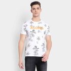 Printed Round Neck T-Shirt, White, small image number null