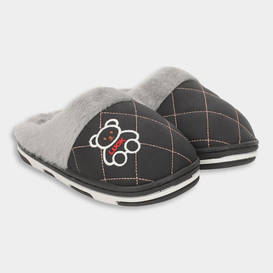 Kids' Winter Slipper, Black, large image number null