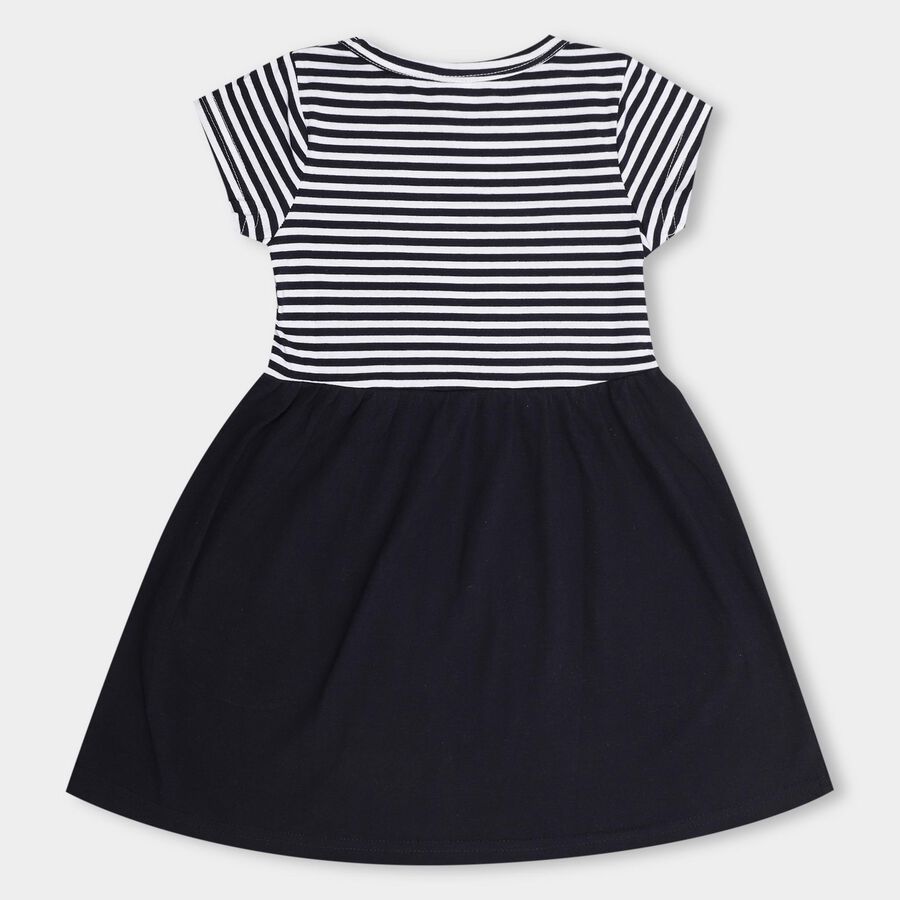 Girls' Frock, Navy Blue, large image number null