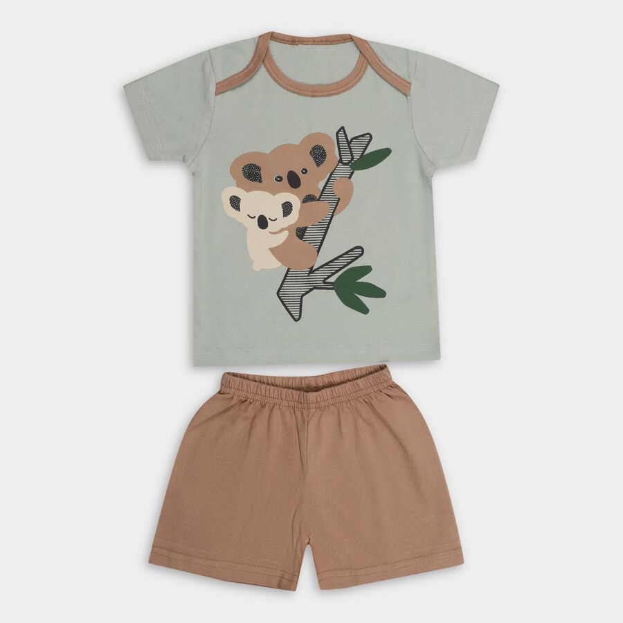 Infant Boys' 100% Cotton Baba Suit, गहरा पीला, large