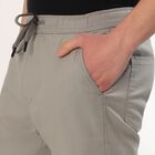 Men's Light Grey Slim Fit Jogger Trousers, हल्का ग्रे, small