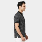 Men's Navy Blue Cotton Polo Neck Printed T-Shirt, नेवी ब्लू, small
