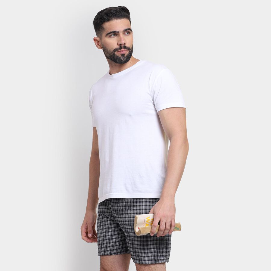Men's 100% Cotton Boxers , काला, large image number null