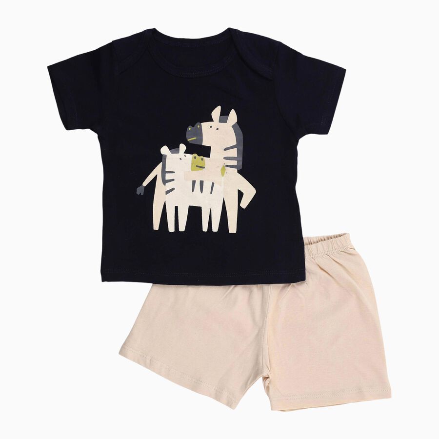 Infants' 100% Cotton Baba Suit, Beige, large image number null