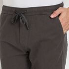 Men's Slim Fit Casual Trousers, Dark Grey, small image number null