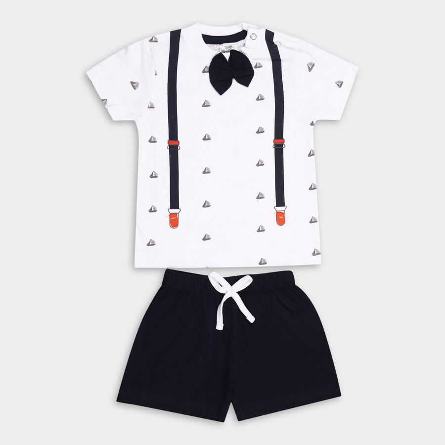 Infant Boys' 100% Cotton Baba Suit, Navy Blue, large image number null