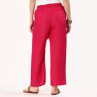 Women's Bright Crimson Red Wide-Leg Metallic Striped Palazzos, वाइन, small image number null