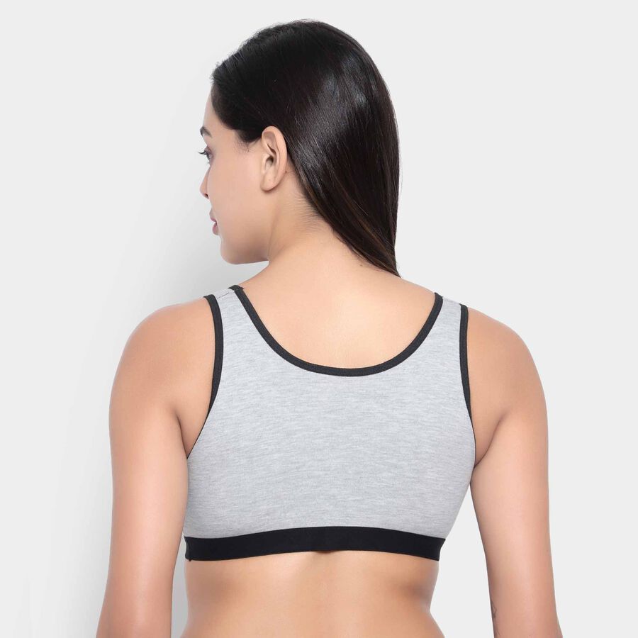 Solid Bra, Melange Light Grey, large image number null