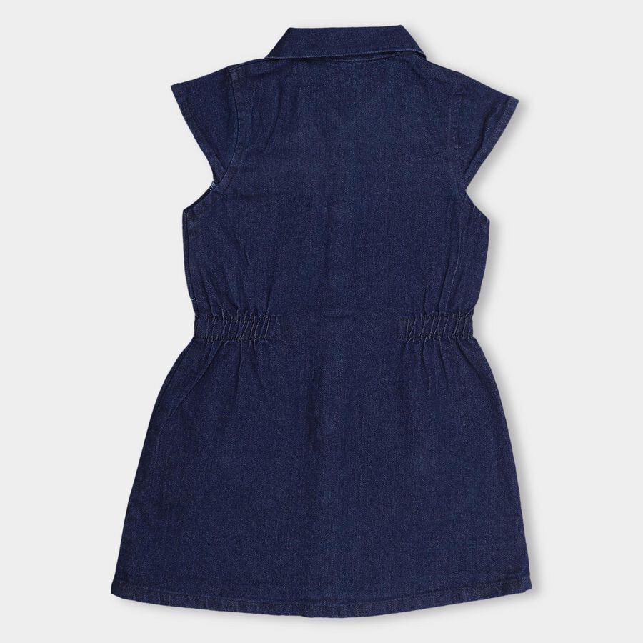 Girls' Frock , गहरा नीला, large image number null