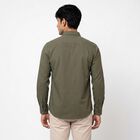 Men's Olive Green Casual Shirt, ओलिव, small