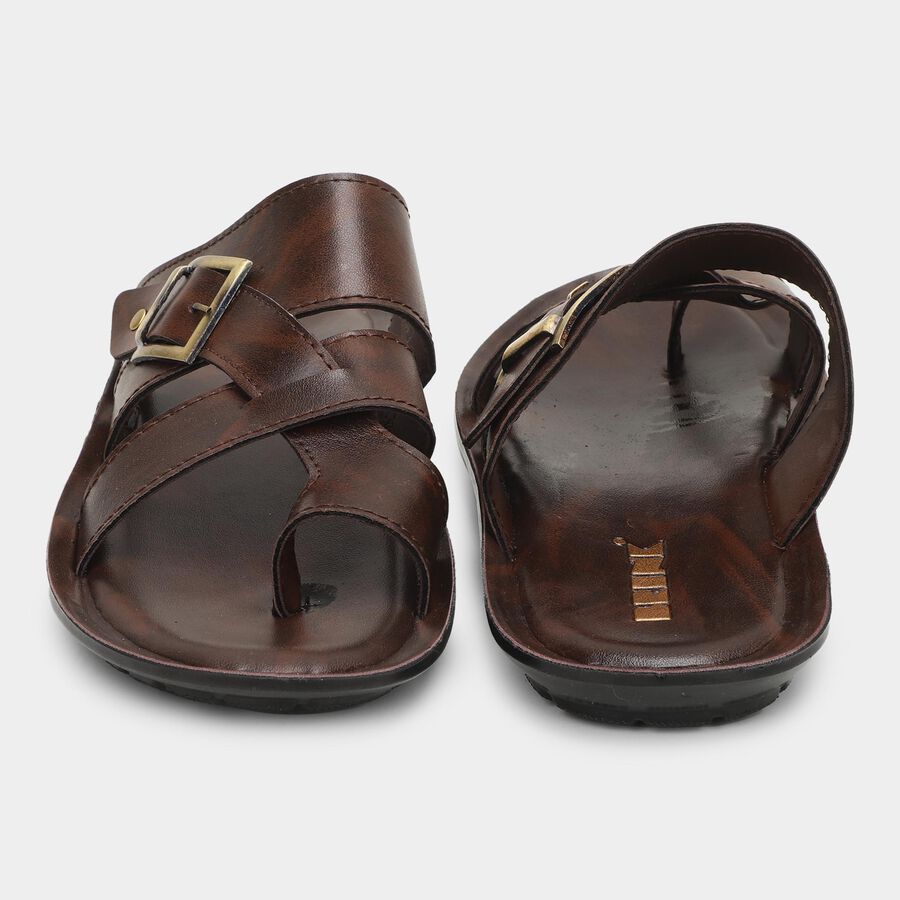 Men's Sandal, भूरा, large image number null