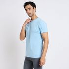 Men's Round Neck Half Sleeves T-Shirt, Sky Blue, small image number null