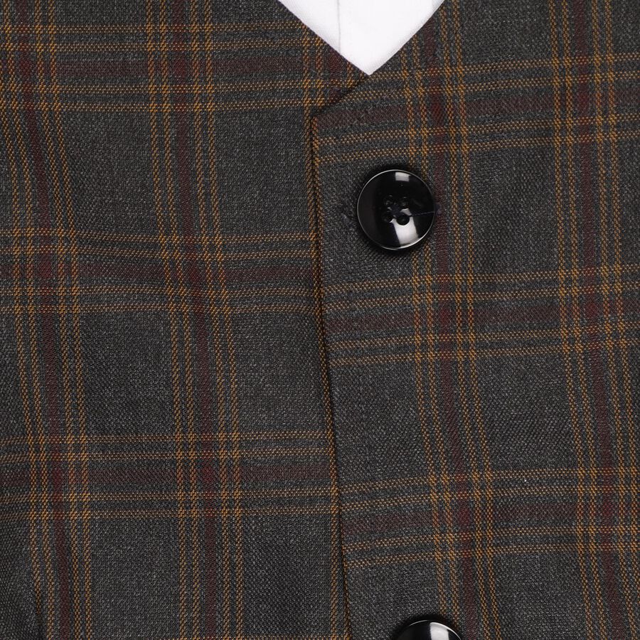 Boys' 100% Cotton Casual Shirt, गहरा ग्रे, large image number null